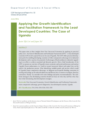 Applying the Growth Identification?and Facilitation Framework to the Least?Developed Countries: The Case of?Uganda