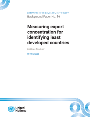 Measuring export concentration for identifying least developed countries
