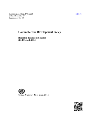 CDP Reports to the Economic and Social Council