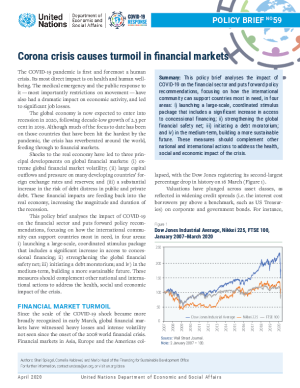 UN/DESA Policy Brief #59: Corona crisis causes turmoil in financial markets