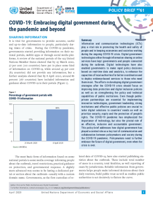 UN/DESA Policy Brief #61: COVID-19: Embracing digital government during the pandemic and beyond