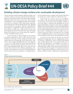 UN/DESA Policy Brief #44: Building climate change resilience for sustainable development