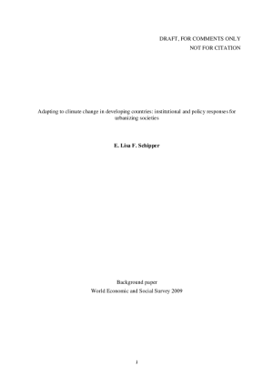 Publications used in the preparation of the World Economic and Social Survey 2009