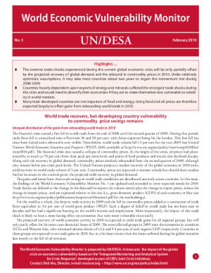 Vulnerability Monitor No. 3: World trade recovers, but developing country vulnerability to commodity price swings remains Vulnerability Monitor No. 3: World trade recovers, but developing country vulnerability to commodity price swings remains