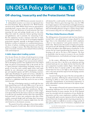 UN/DESA Policy Brief, No. 14