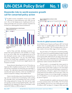 UN/DESA Policy Brief, No. 1