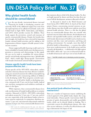 UN/DESA Policy Brief, No. 37
