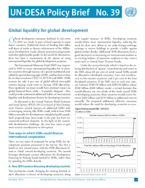 UN/DESA Policy Brief, No. 39