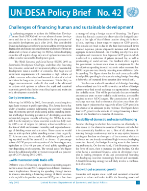 UN/DESA Policy Brief, No. 42