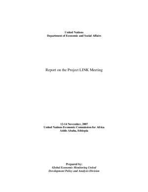 Project LINK Meeting Document 2007