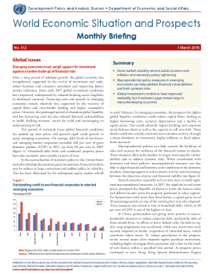 World Economic Situation And Prospects: March 2018 Briefing, No. 112