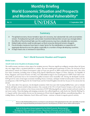 Monthly Briefing on the World Economic Situation and Prospects, No. 12