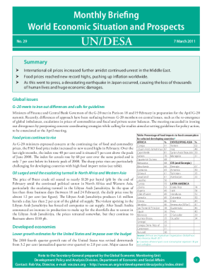 Monthly Briefing on the World Economic Situation and Prospects, No. 29