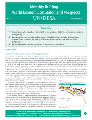 Monthly Briefing on the World Economic Situation and Prospects, No. 34