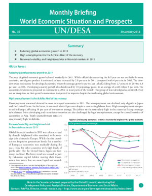 Monthly Briefing on the World Economic Situation and Prospects, No. 39