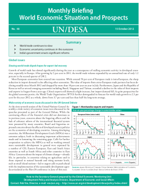 Monthly Briefing on the World Economic Situation and Prospects, No. 48