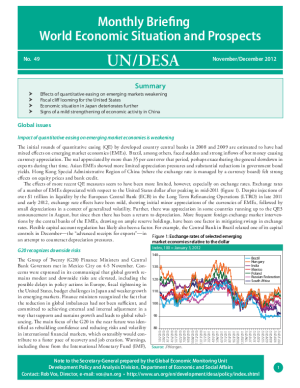 Monthly Briefing on the World Economic Situation and Prospects, No. 49
