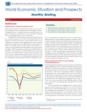 Monthly Briefing on the World Economic Situation and Prospects, No. 62