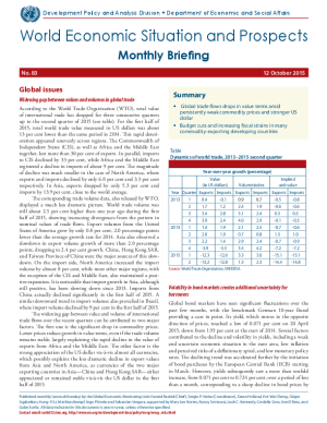 World Economic Situation and Prospects Monthly Briefing No. 83