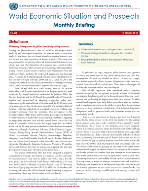 World Economic Situation and Prospects: March 2016 Briefing, No. 88