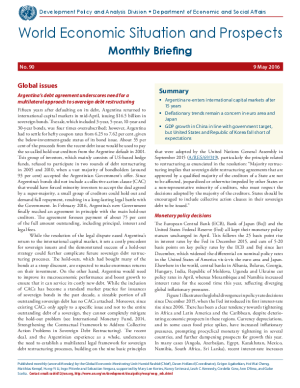 World Economic Situation And Prospects: May 2016 Briefing, No. 90