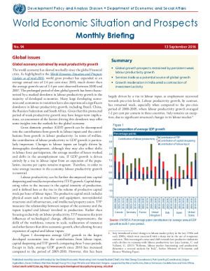 World Economic Situation And Prospects: September 2016 Briefing, No. 94