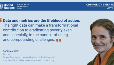 CDP Issue Brief No 2: Eradicating poverty effectively: concise, strategic data to tackle the greatest global challenge